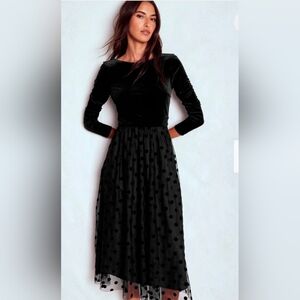 Boden Velvet Bodice Jersey Dress Sz 10 New